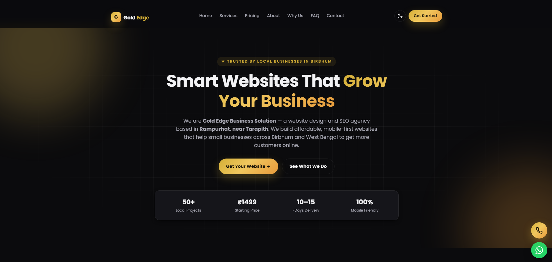 Gold Edge Business website preview